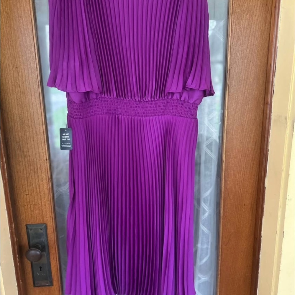 Express Vibrant Purple Midi Dress - Picture 2 of 5